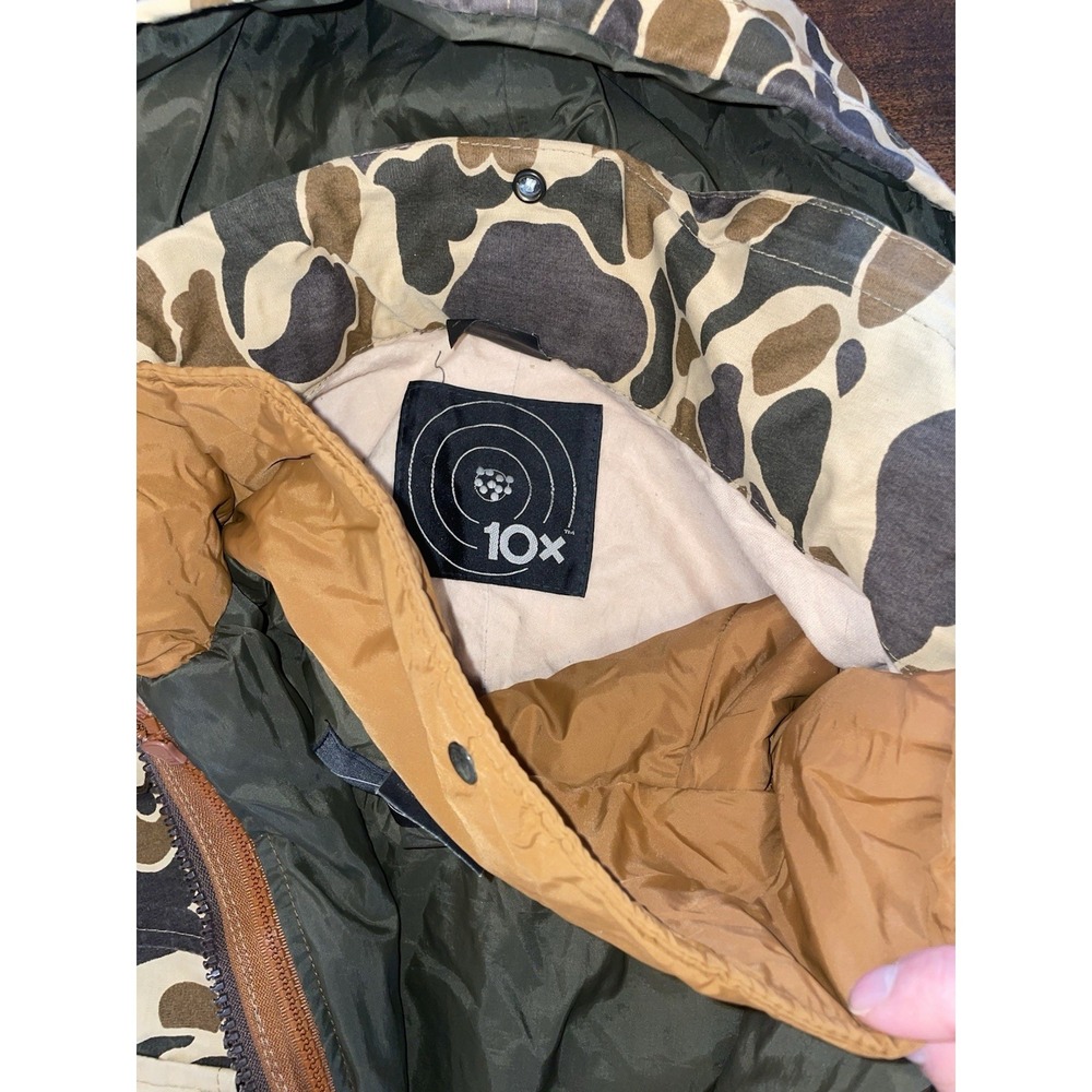 10X Hunting Jacket Coat 2-Piece Large Camo Insulated Hooded Heavy Duty - Picture 7 of 10